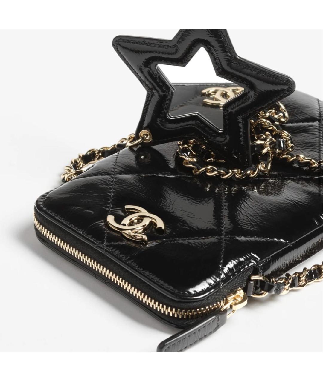 CHANEL Черная тканевая сумка через плечо, фото 4