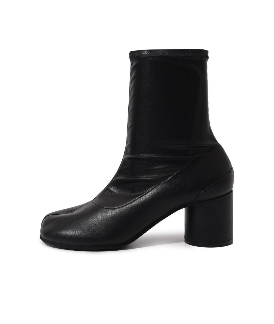 MAISON MARGIELA Черные ботильоны из искусственной кожи, фото 8