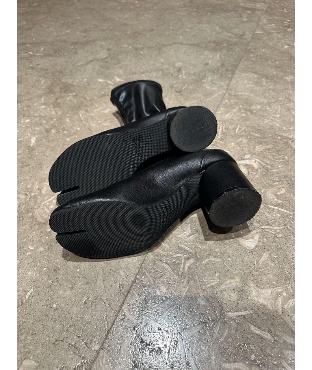 MAISON MARGIELA Черные ботильоны из искусственной кожи, фото 7