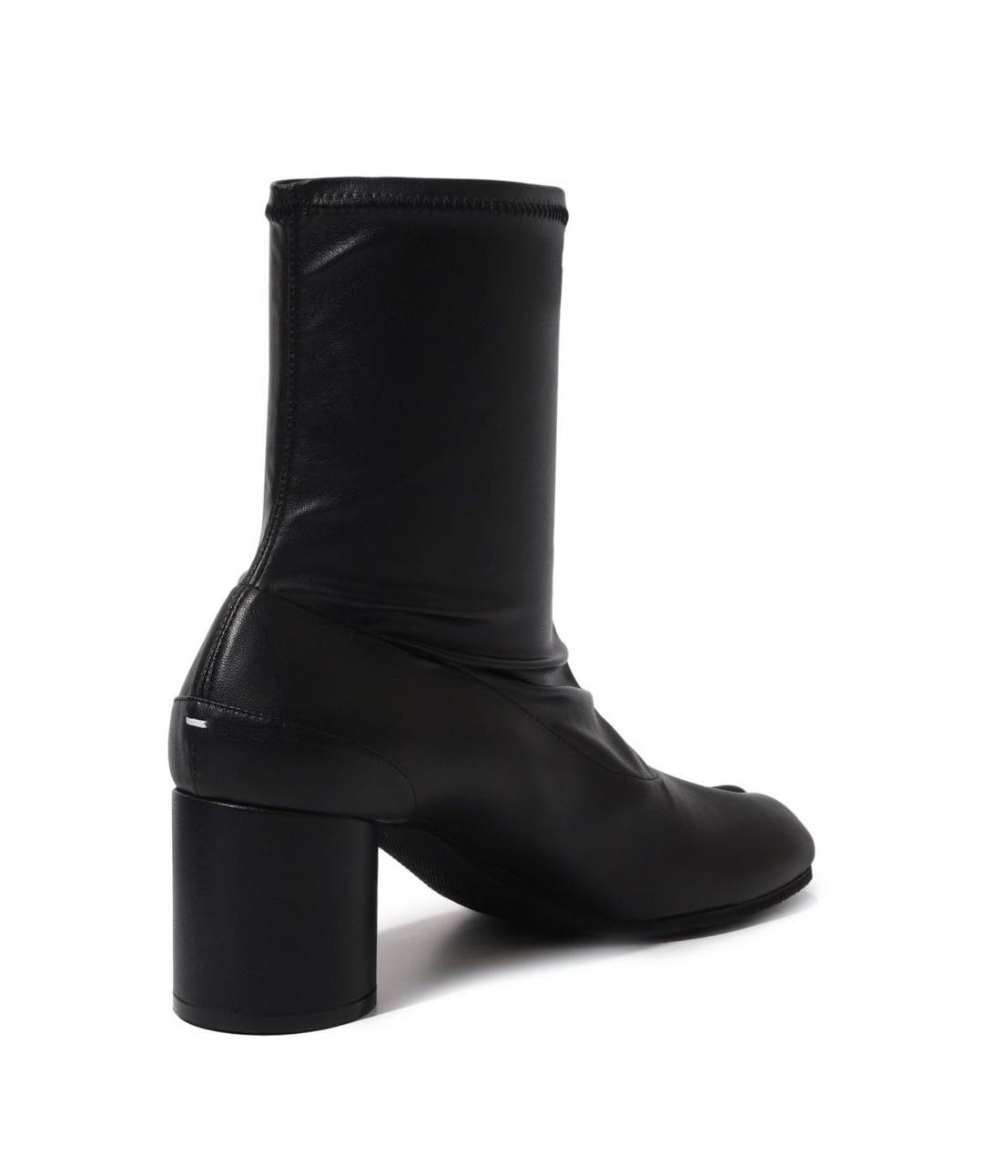 MAISON MARGIELA Черные ботильоны из искусственной кожи, фото 4