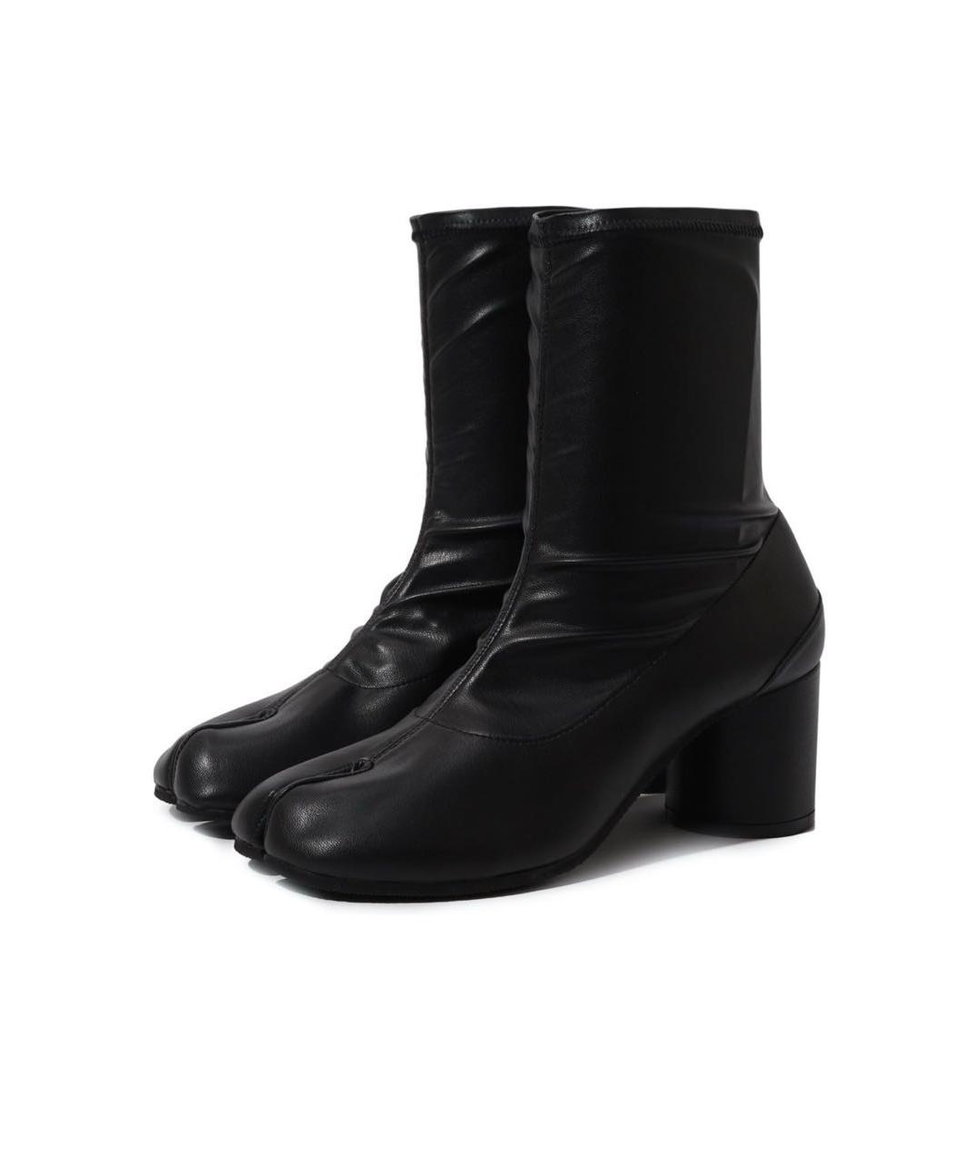 MAISON MARGIELA Черные ботильоны из искусственной кожи, фото 2