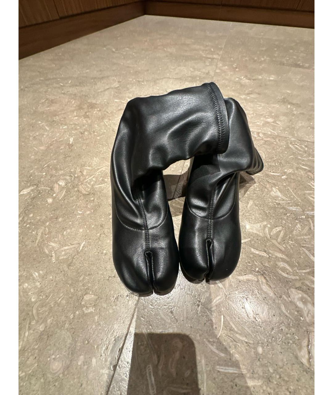 MAISON MARGIELA Черные ботильоны из искусственной кожи, фото 6