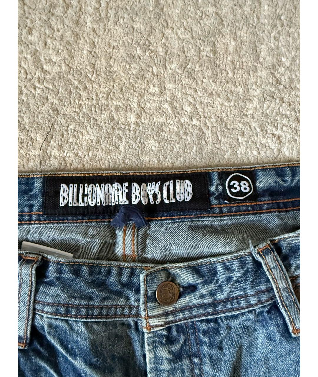BILLIONAIRE BOYS CLUB Голубые хлопковые прямые джинсы, фото 3