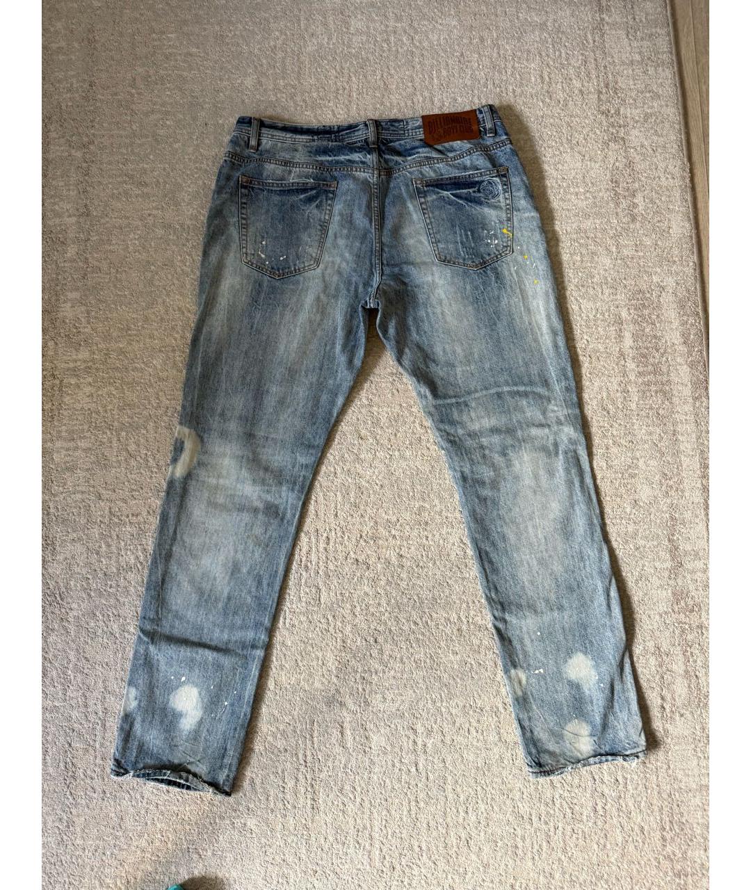 BILLIONAIRE BOYS CLUB Голубые хлопковые прямые джинсы, фото 2