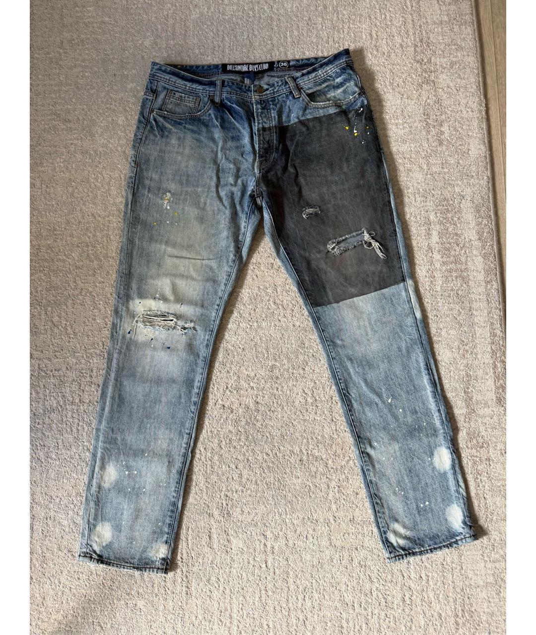 BILLIONAIRE BOYS CLUB Голубые хлопковые прямые джинсы, фото 7