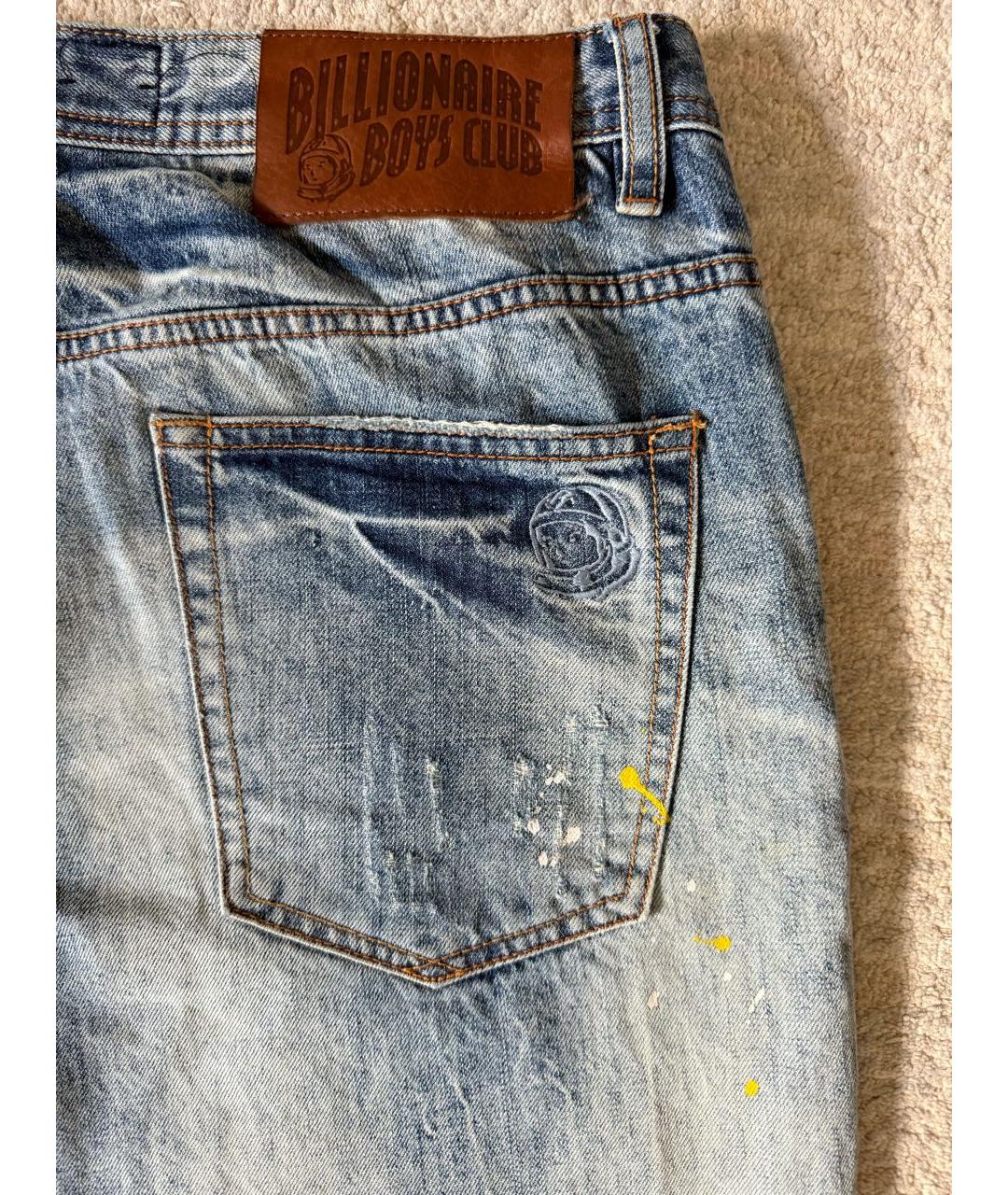 BILLIONAIRE BOYS CLUB Голубые хлопковые прямые джинсы, фото 4