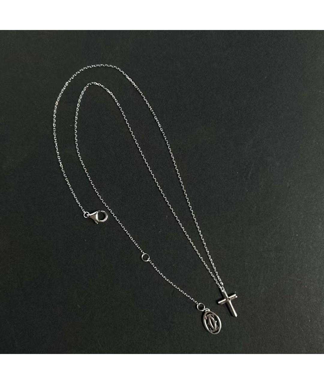 CARTIER Серебряное колье из белого золота, фото 4