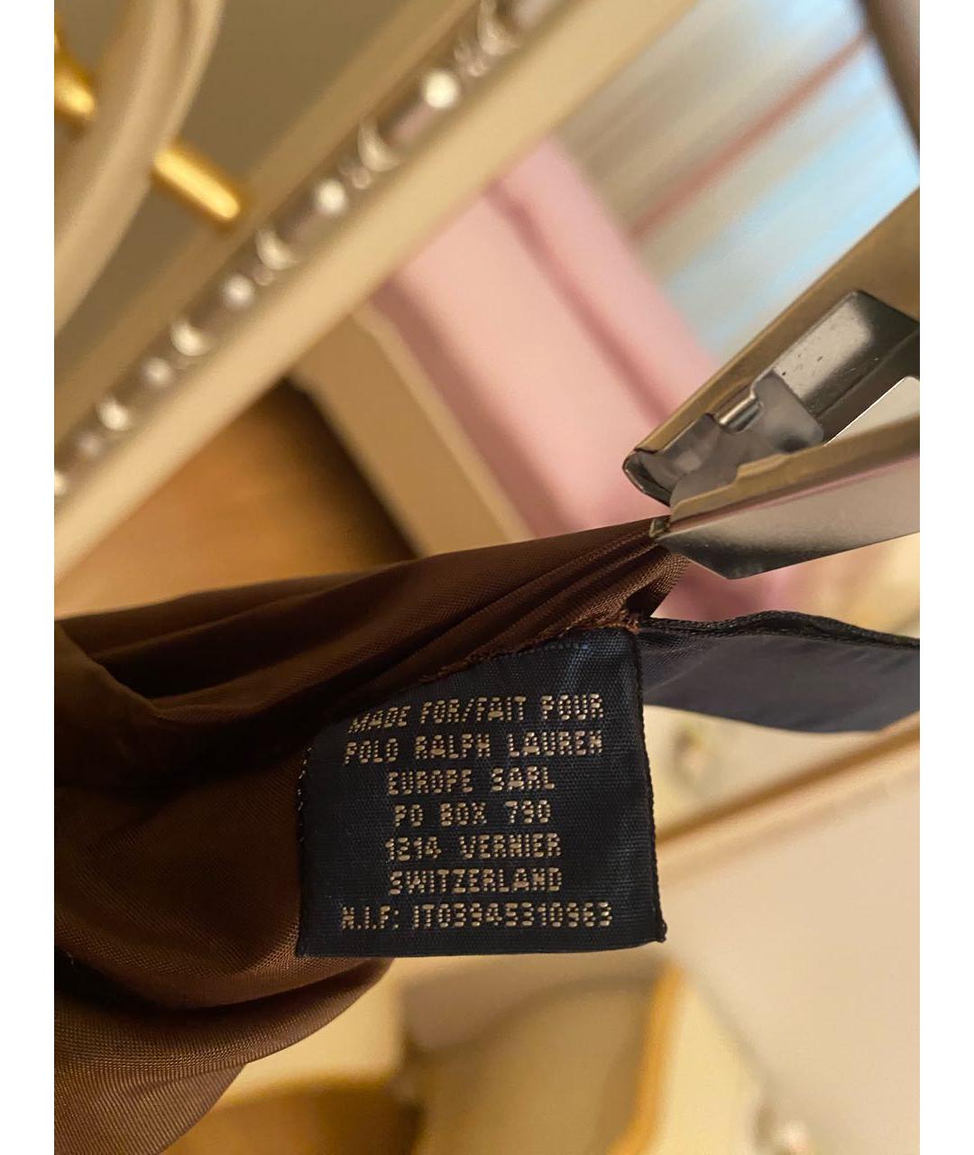 RALPH LAUREN Коричневая твидовая юбка макси, фото 7