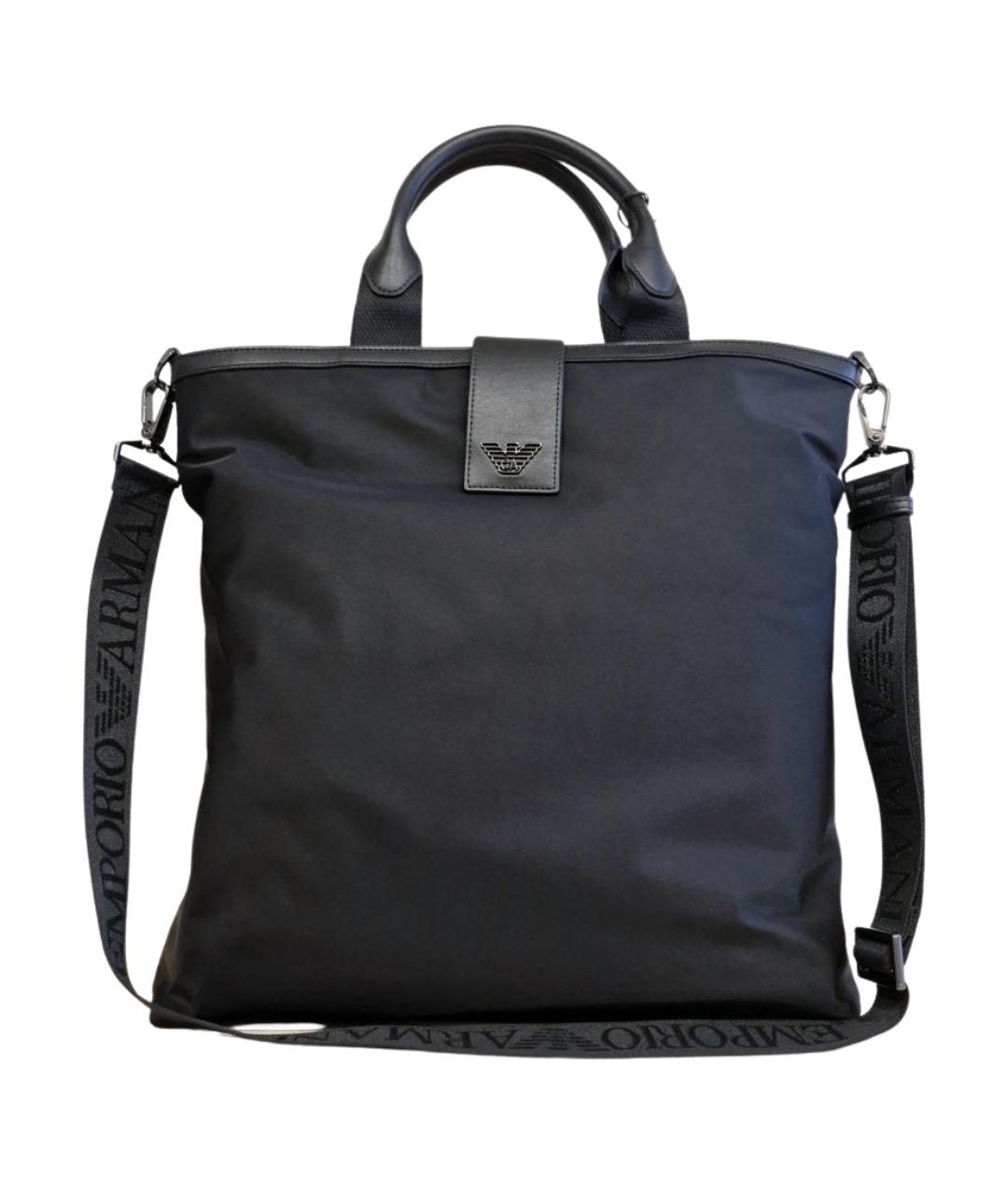 EMPORIO ARMANI Черная сумка тоут, фото 1