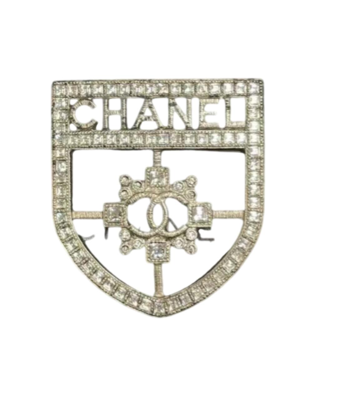 CHANEL Серебряная брошь, фото 1