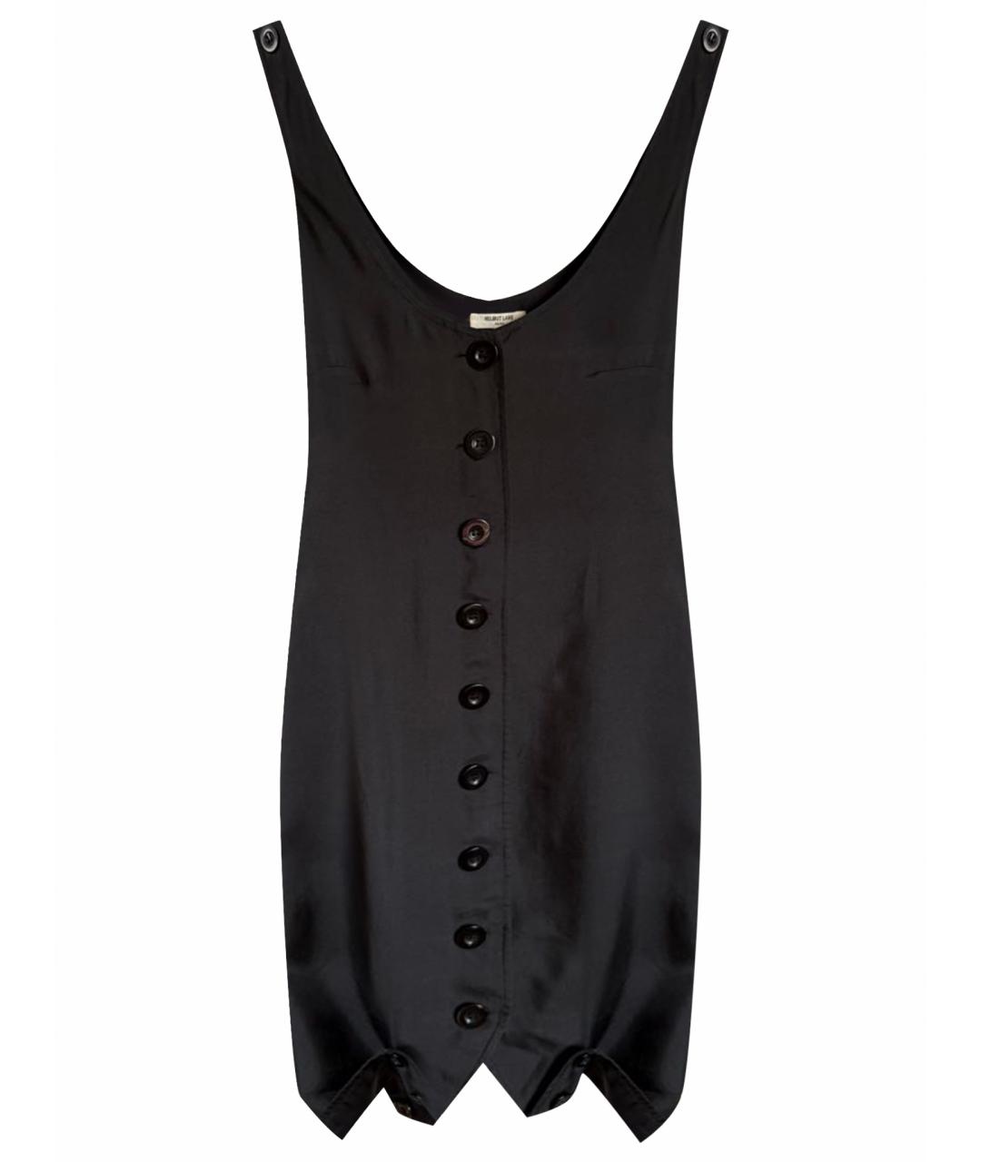 HELMUT LANG Черное вискозное повседневное платье, фото 1