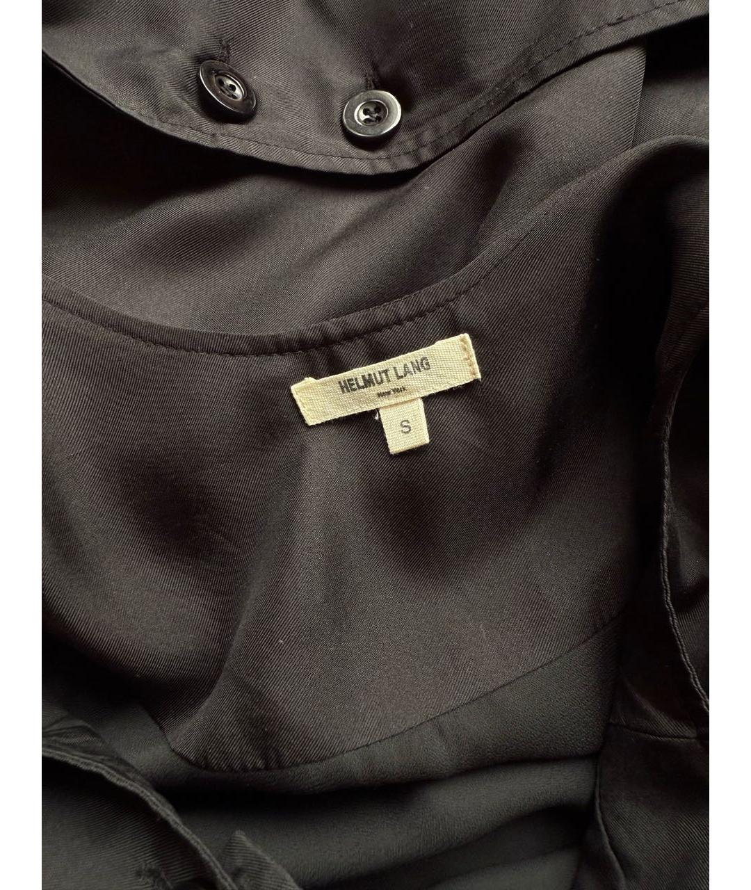 HELMUT LANG Черное вискозное повседневное платье, фото 2