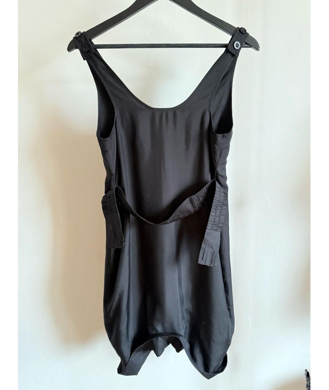HELMUT LANG Черное вискозное повседневное платье, фото 3