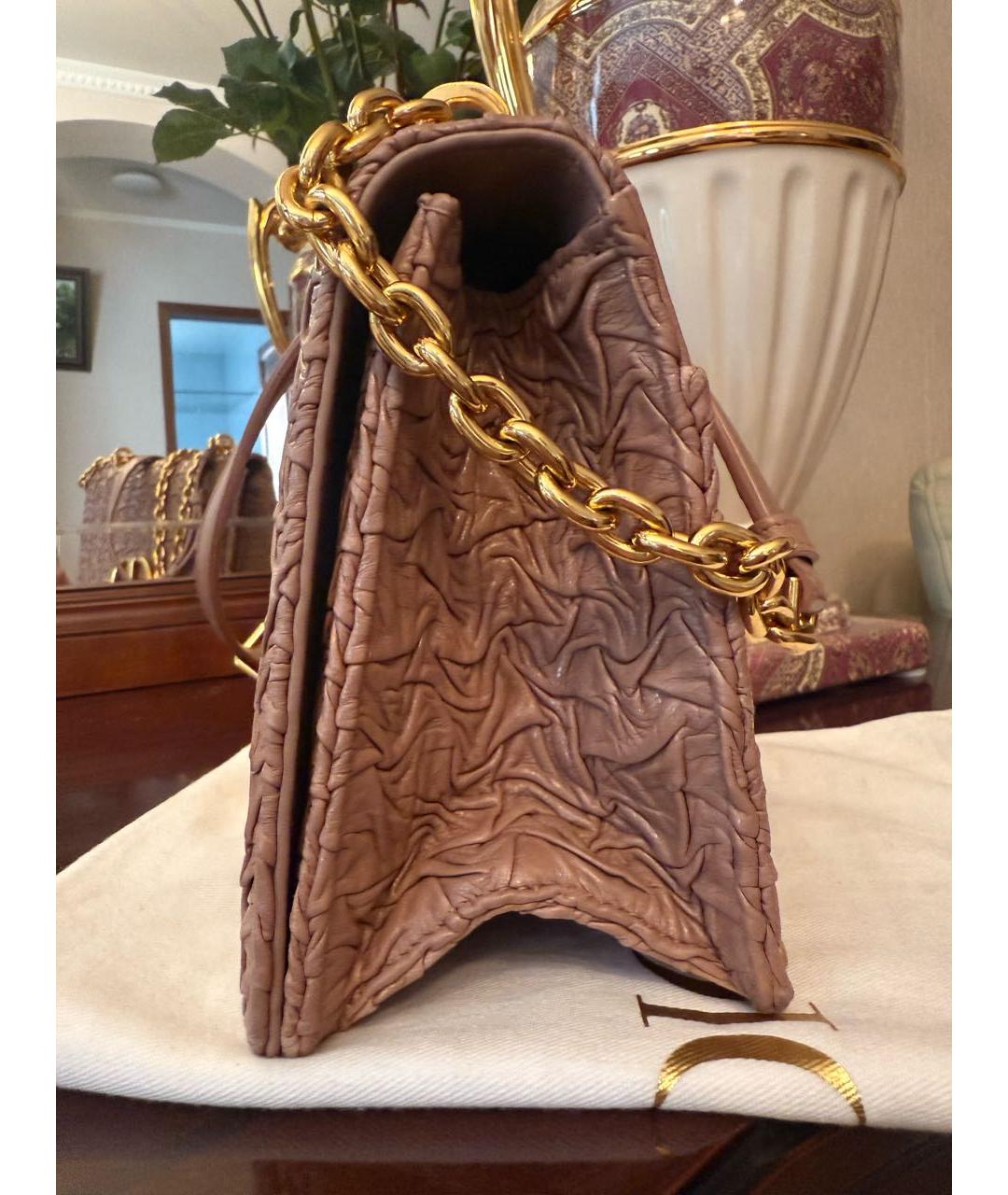 CHRISTIAN DIOR Коралловая кожаная сумка через плечо, фото 4