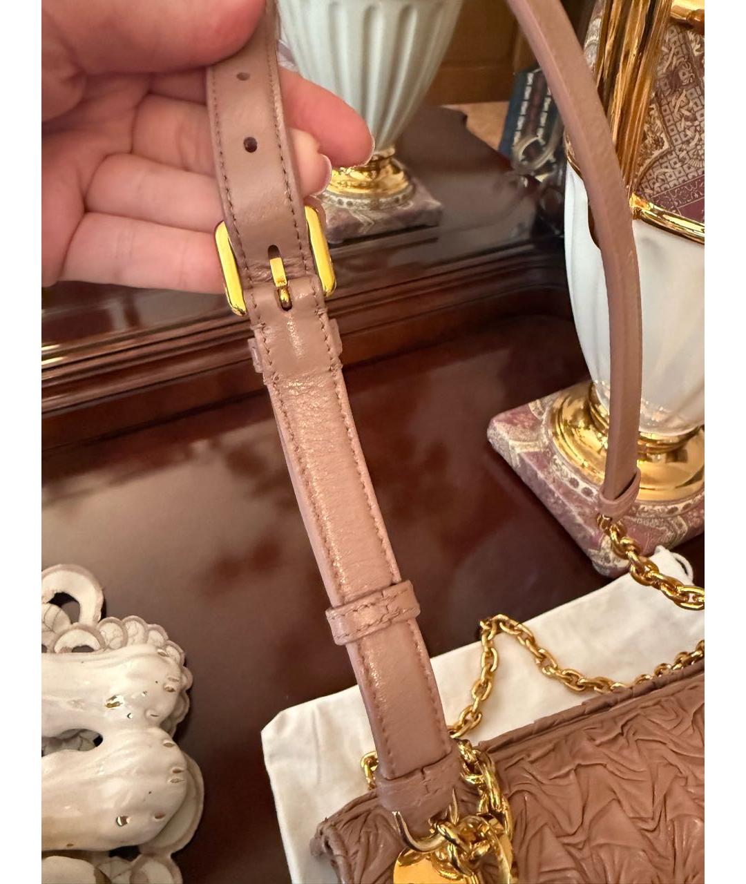 CHRISTIAN DIOR Коралловая кожаная сумка через плечо, фото 8