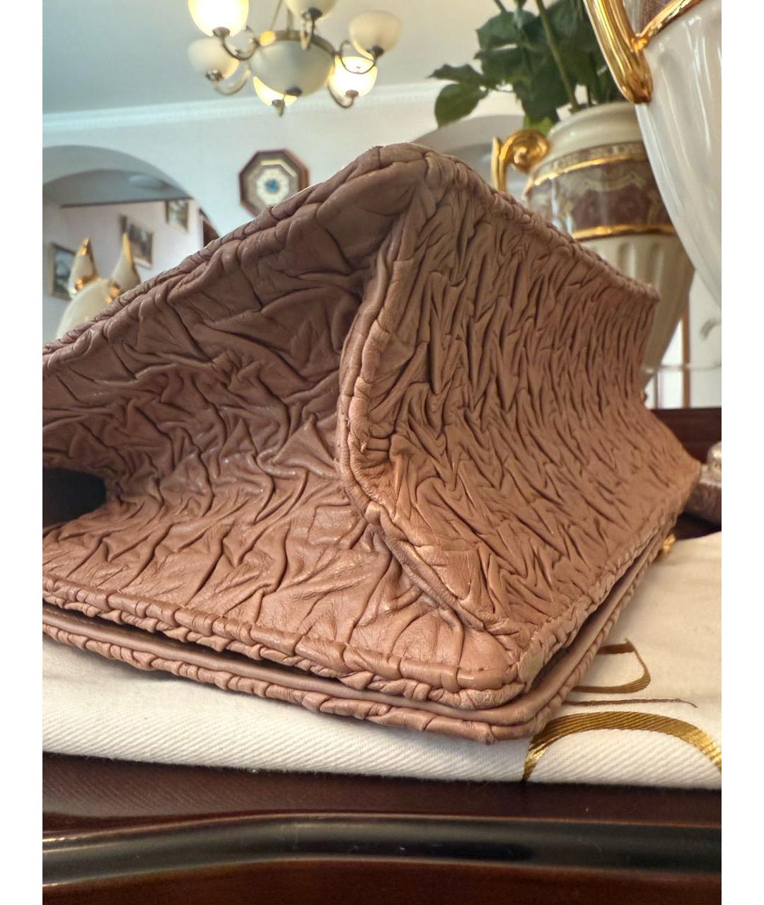 CHRISTIAN DIOR Коралловая кожаная сумка через плечо, фото 3