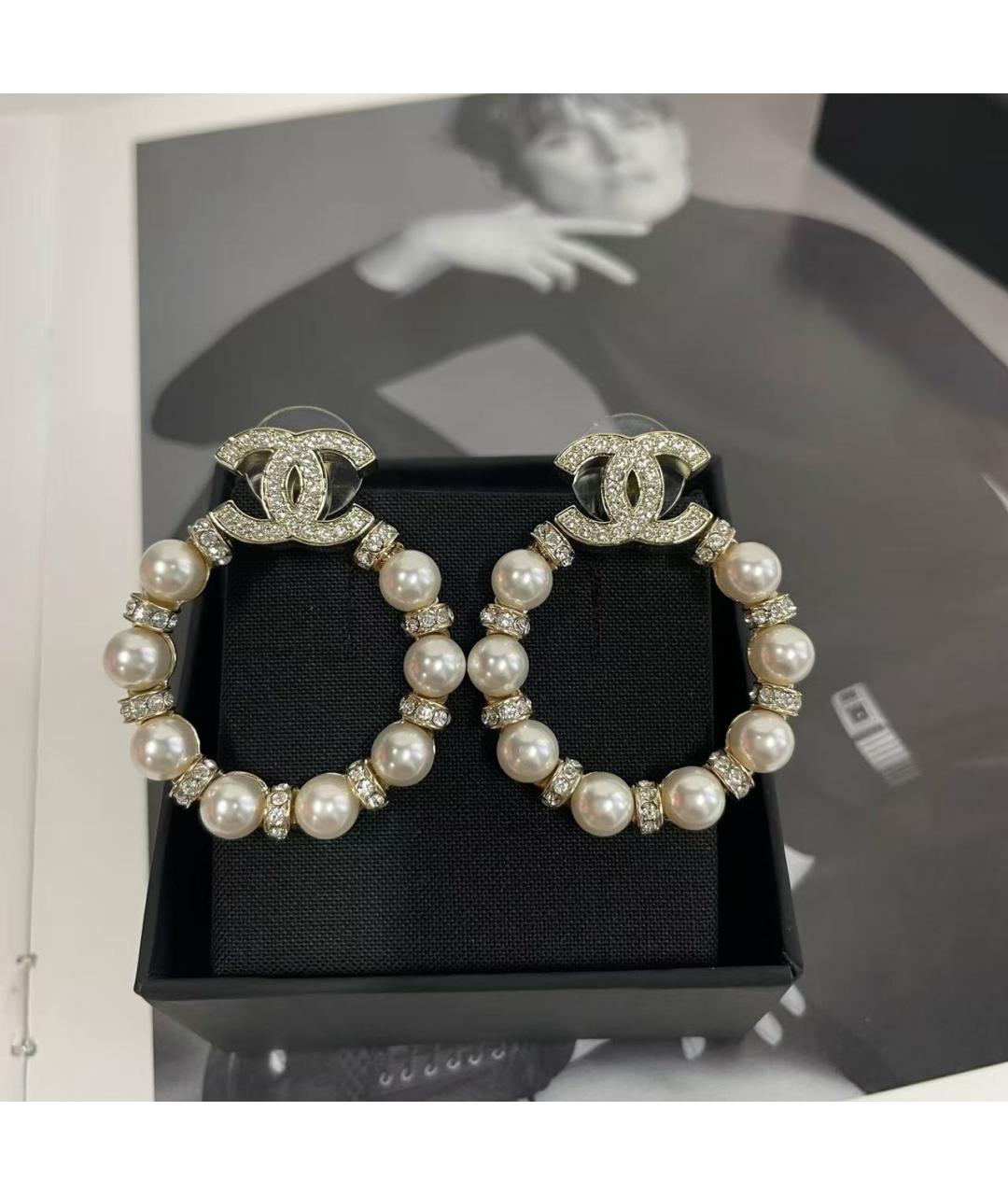 CHANEL Золотые серьги, фото 2