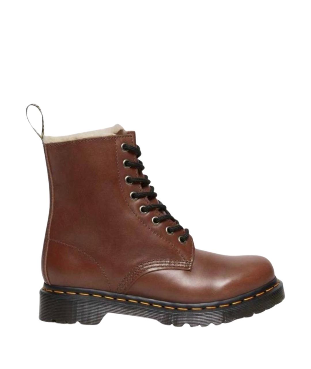 DR. MARTENS Коричневые кожаные ботинки, фото 9