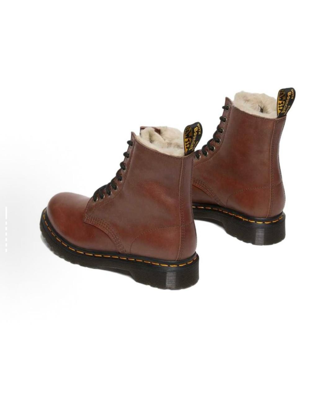 DR. MARTENS Коричневые кожаные ботинки, фото 4