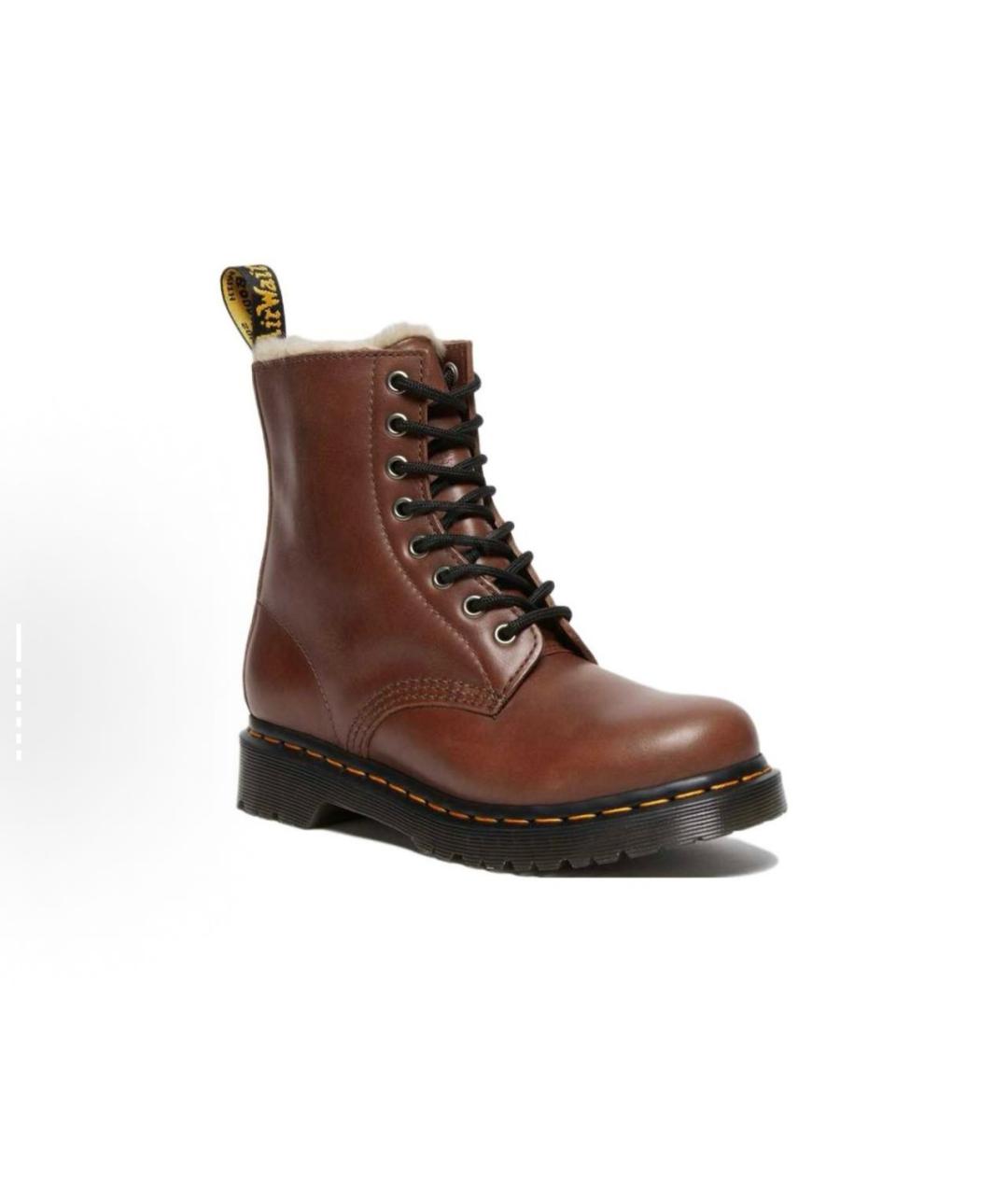 DR. MARTENS Коричневые кожаные ботинки, фото 5