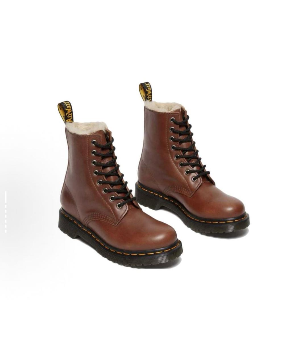 DR. MARTENS Коричневые кожаные ботинки, фото 2