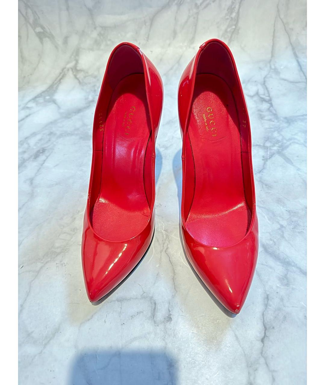GUCCI Красные туфли из лакированной кожи, фото 2