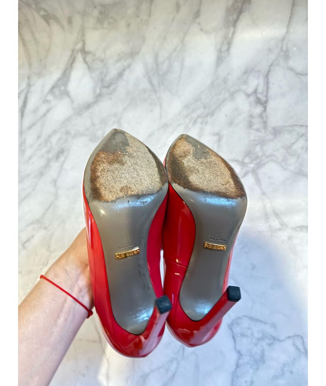 GUCCI Красные туфли из лакированной кожи, фото 5