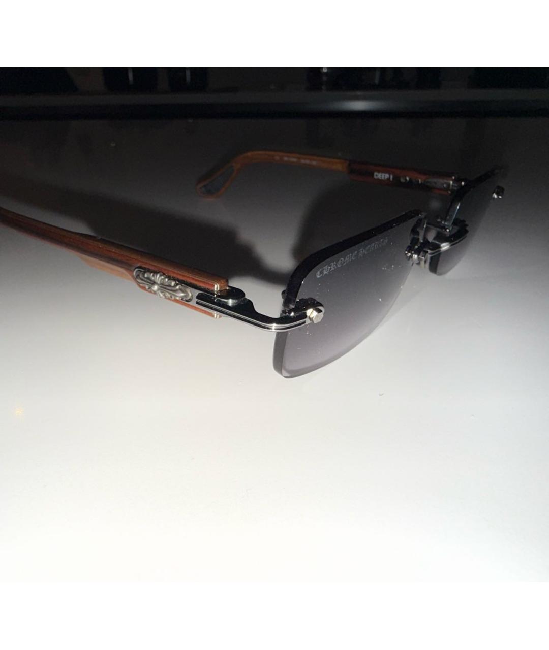 CHROME HEARTS Голубые деревянные солнцезащитные очки, фото 6