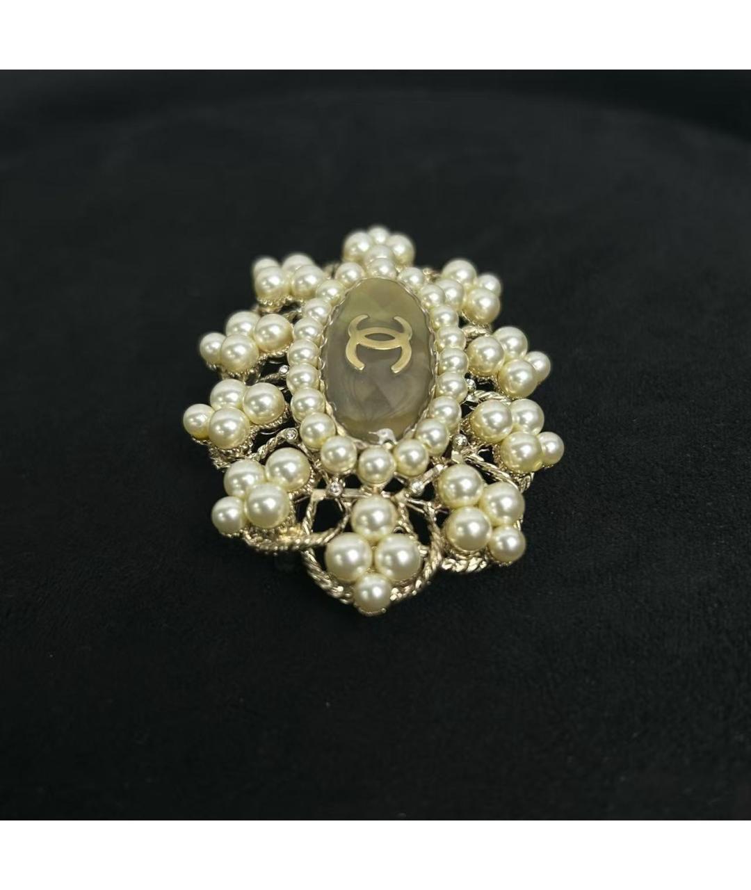 CHANEL Золотая брошь, фото 4