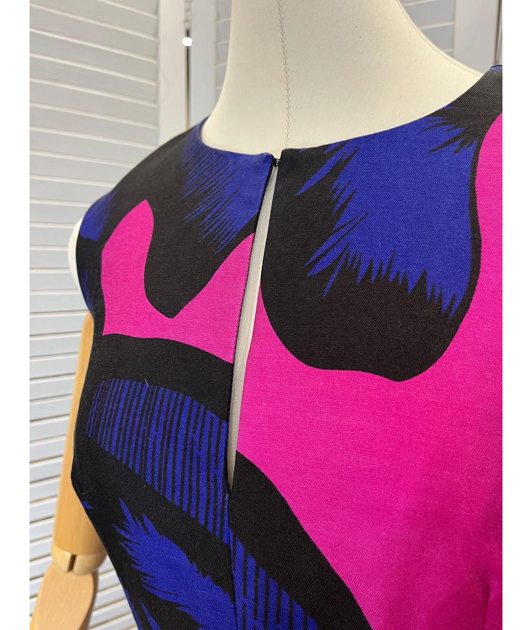 DIANE VON FURSTENBERG Мульти хлопковое повседневное платье, фото 8