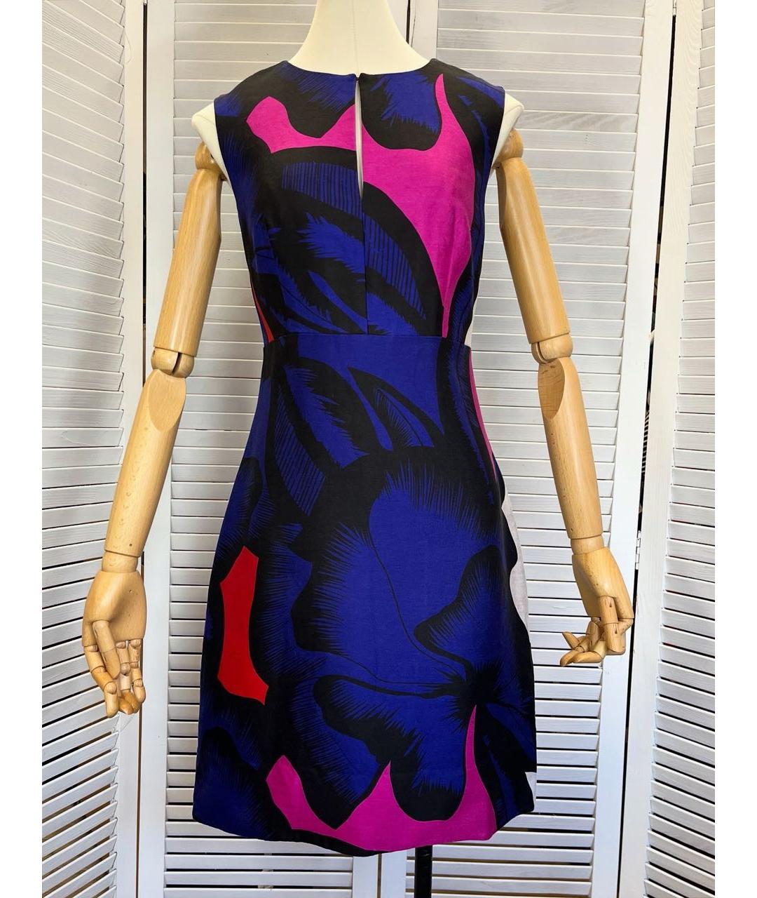DIANE VON FURSTENBERG Мульти хлопковое повседневное платье, фото 9