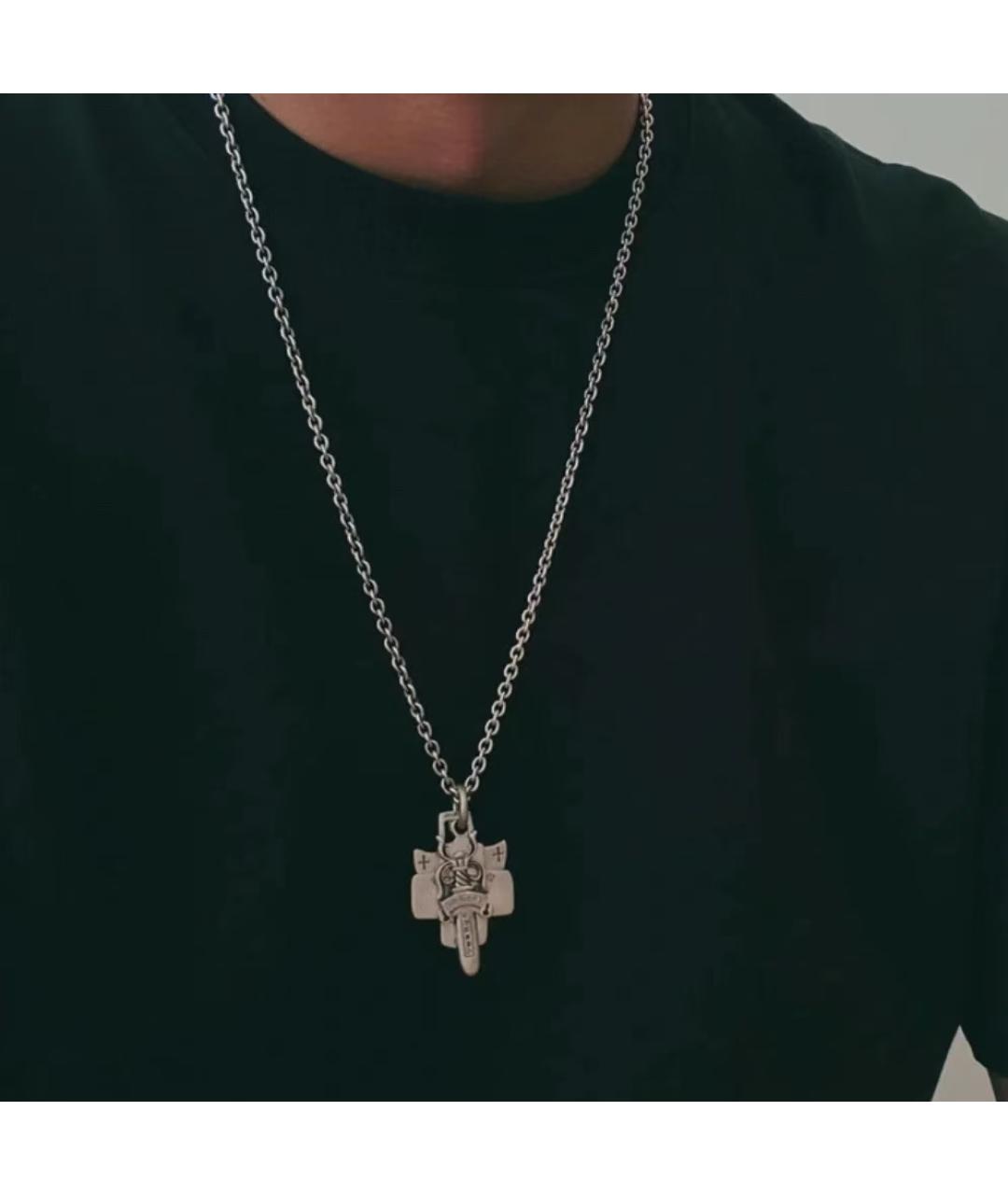 CHROME HEARTS Серебряное серебряное колье, фото 4
