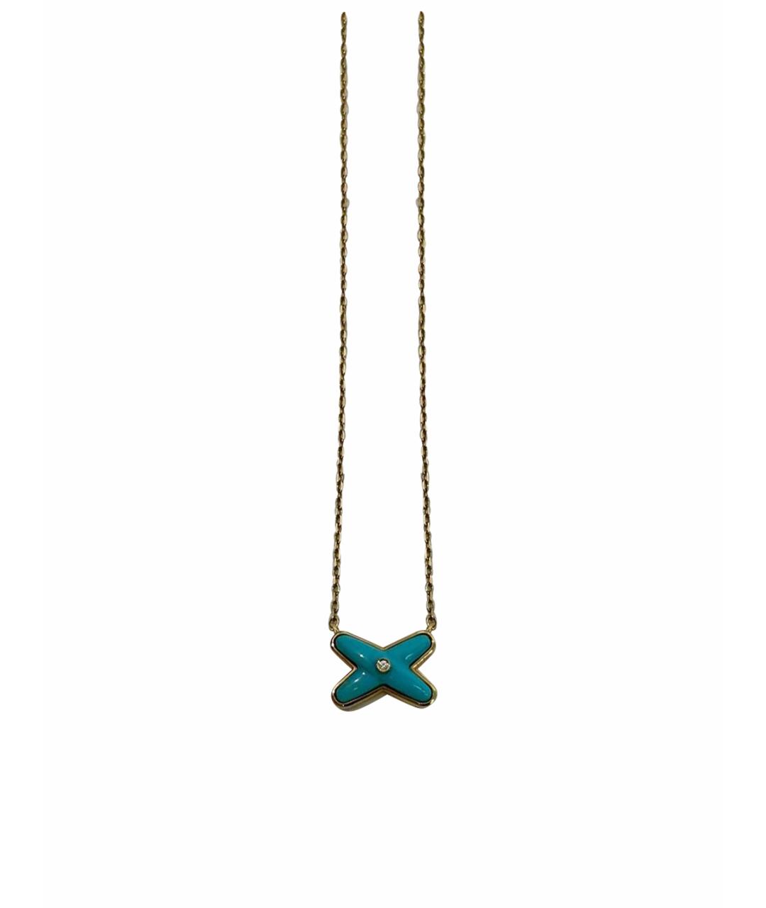 CHAUMET Бирюзовое колье из розового золота, фото 1
