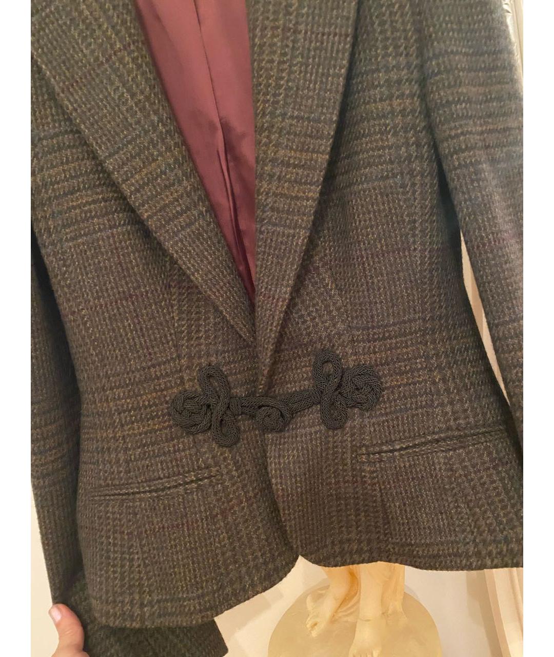 RALPH LAUREN Коричневый твидовый костюм с юбками, фото 4