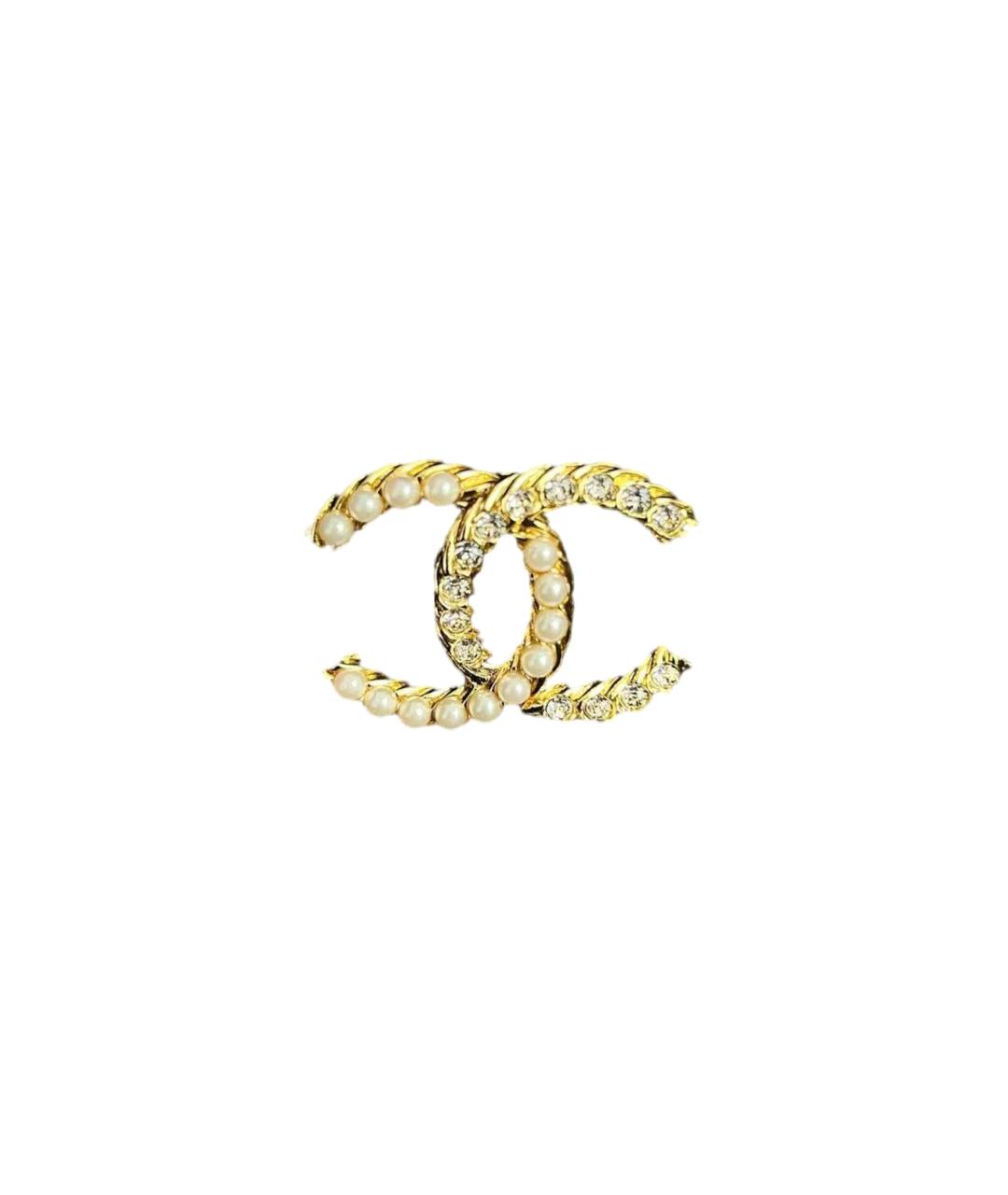 CHANEL Золотая брошь, фото 1