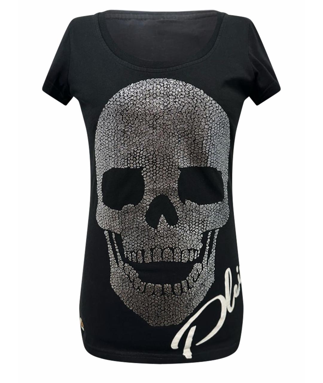 PHILIPP PLEIN Черная хлопковая футболка, фото 1