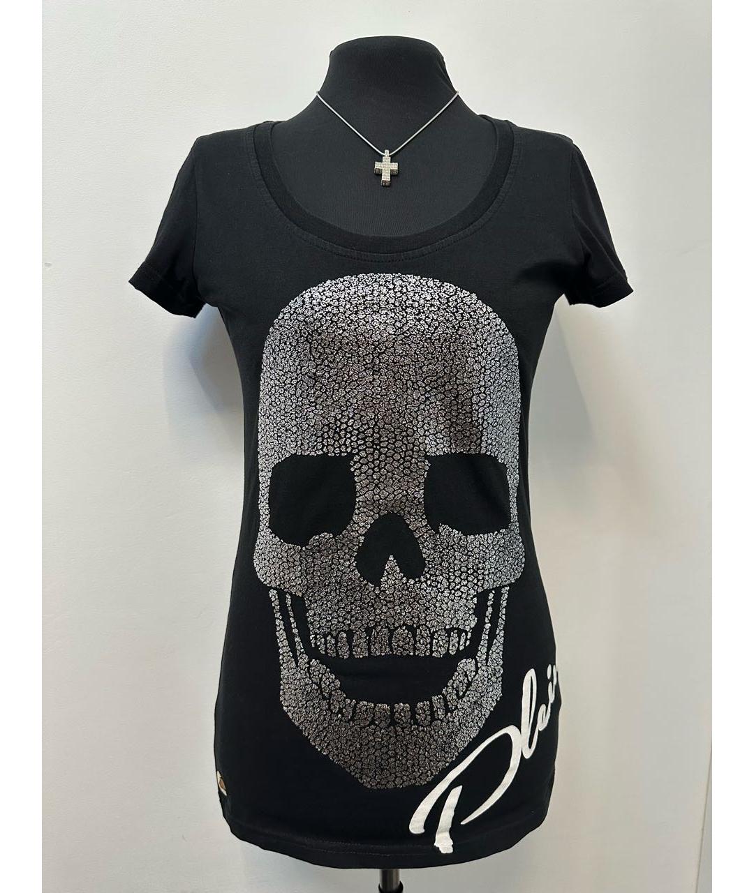 PHILIPP PLEIN Черная хлопковая футболка, фото 6