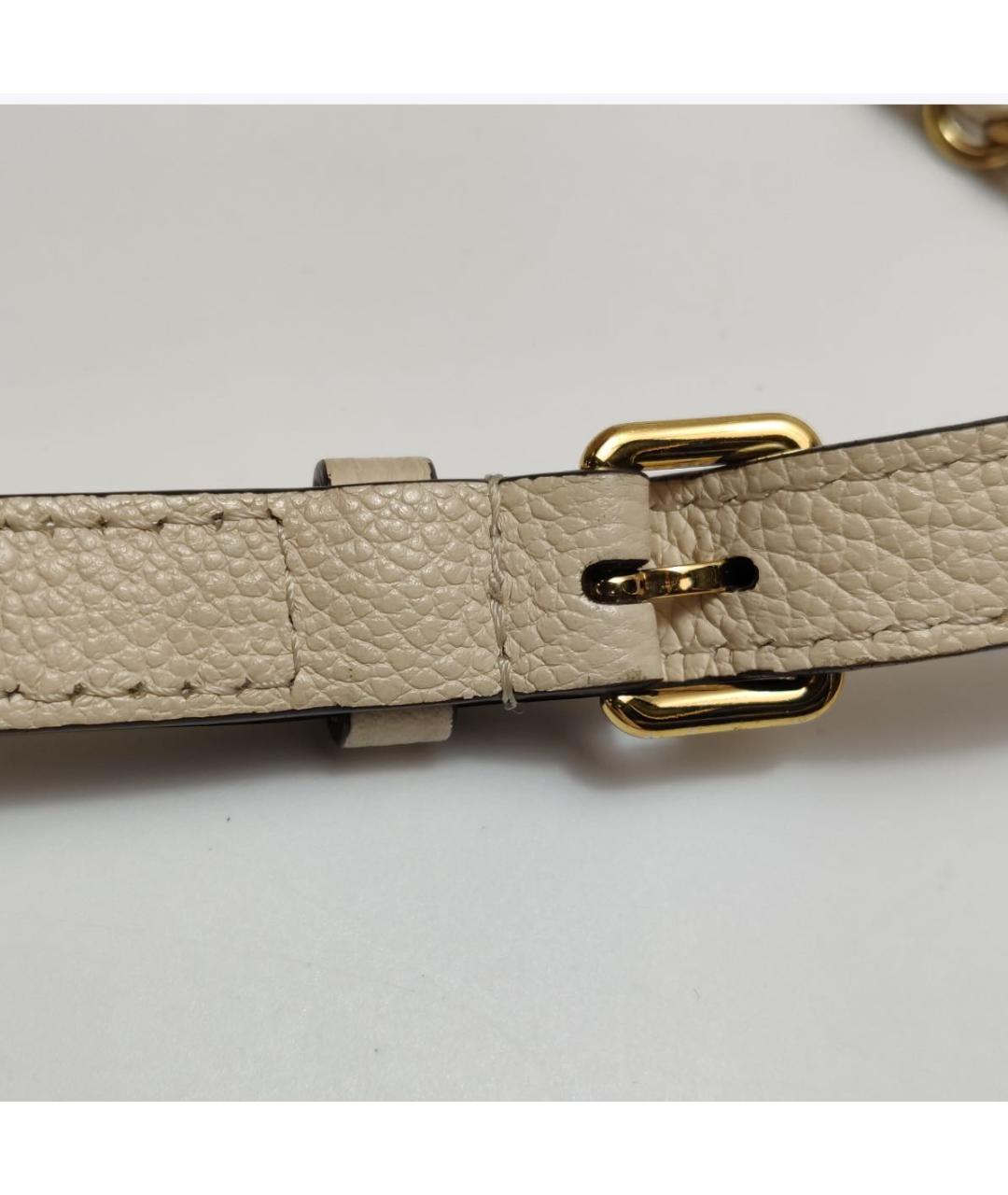 LOUIS VUITTON Бежевая кожаная сумка с короткими ручками, фото 8