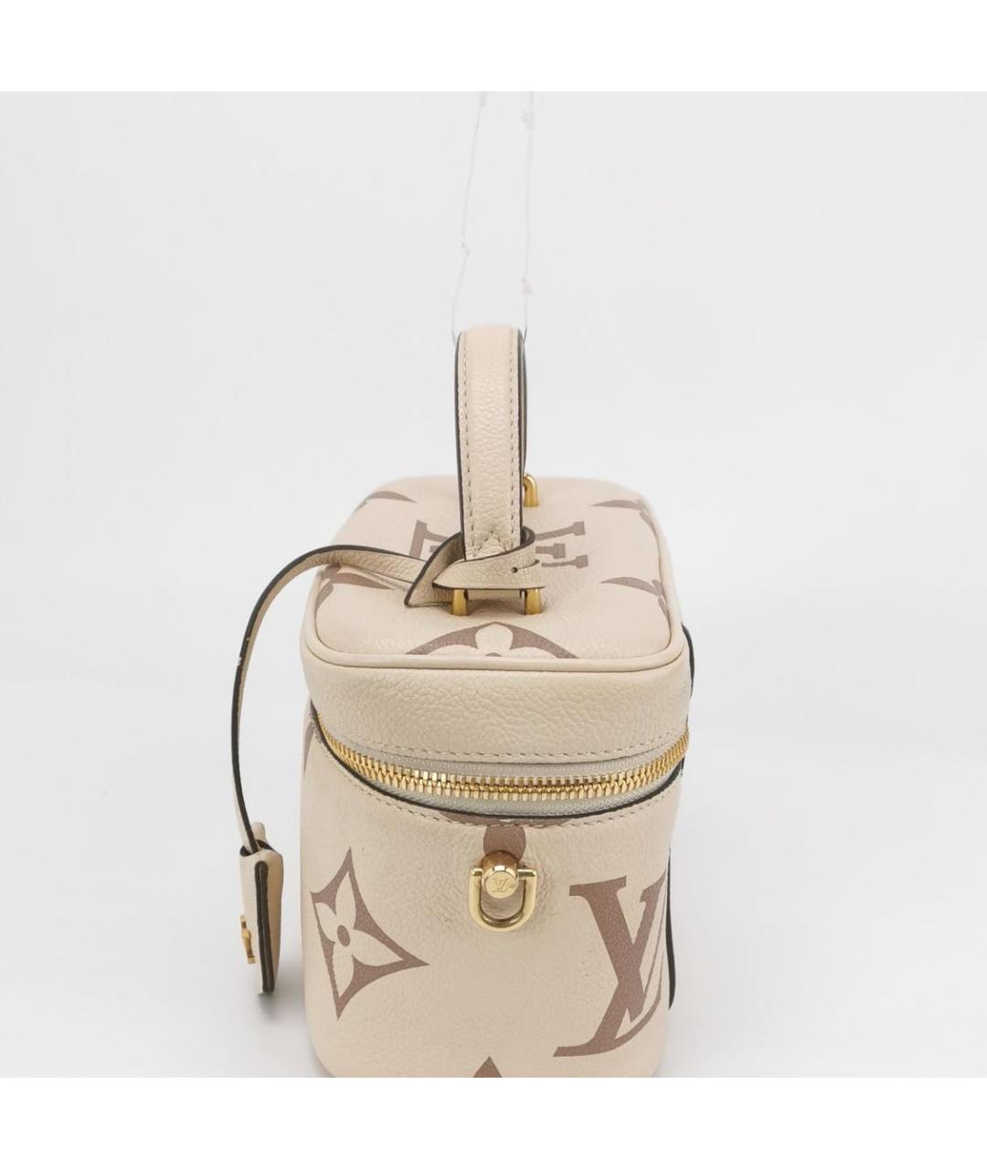 LOUIS VUITTON Бежевая кожаная сумка с короткими ручками, фото 2