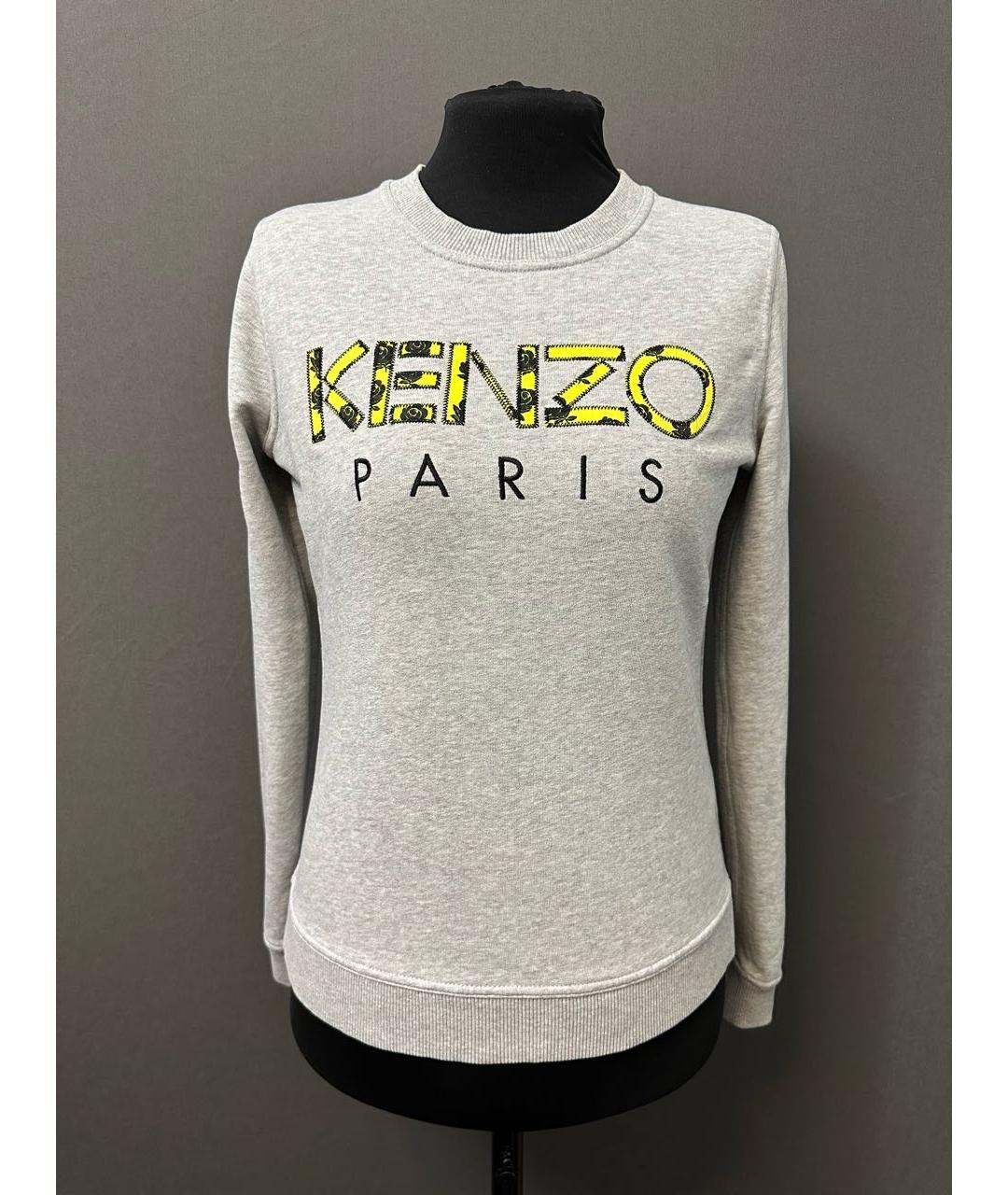 KENZO Серый хлопковый джемпер / свитер, фото 5