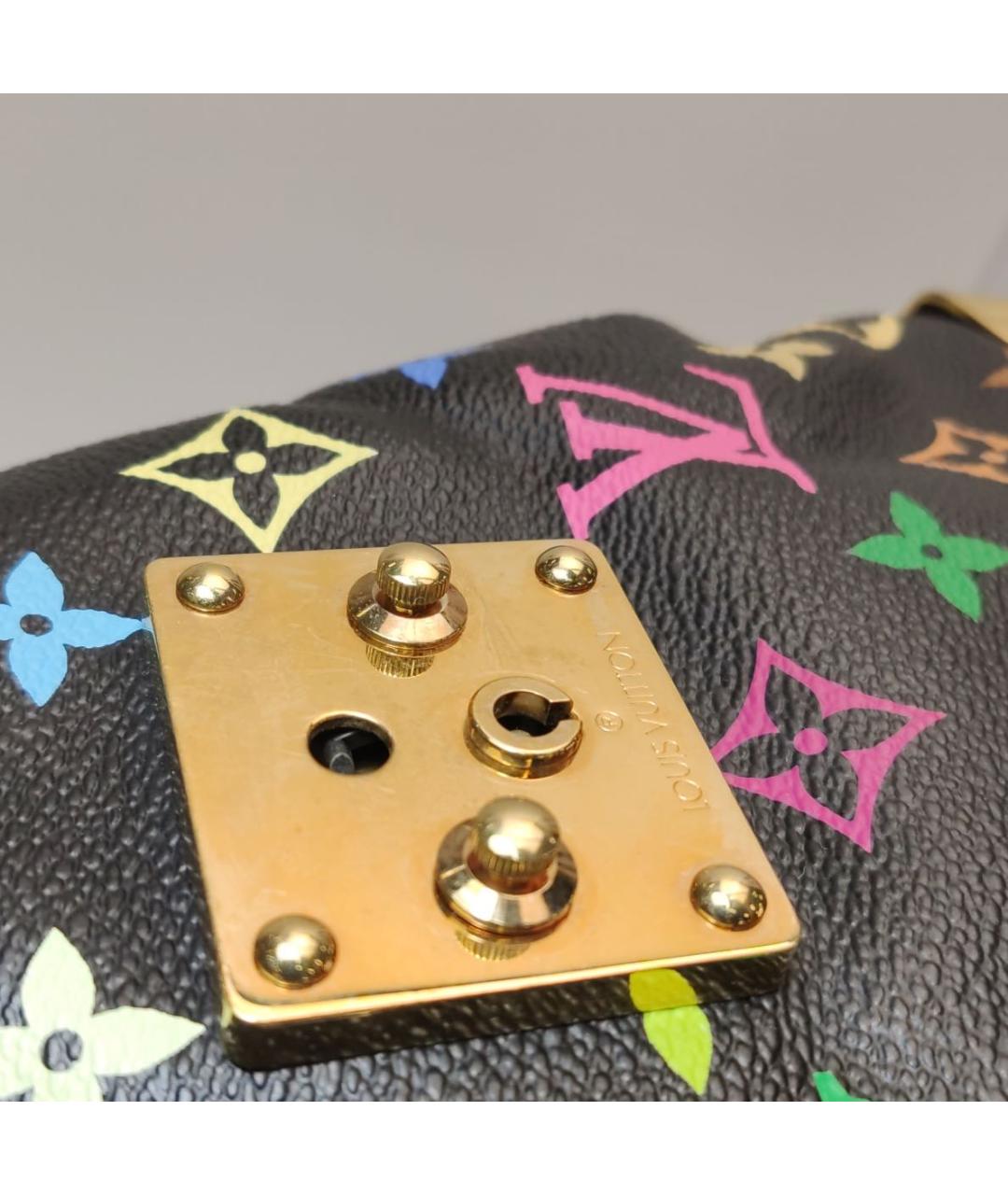 LOUIS VUITTON Черная кожаная сумка с короткими ручками, фото 8