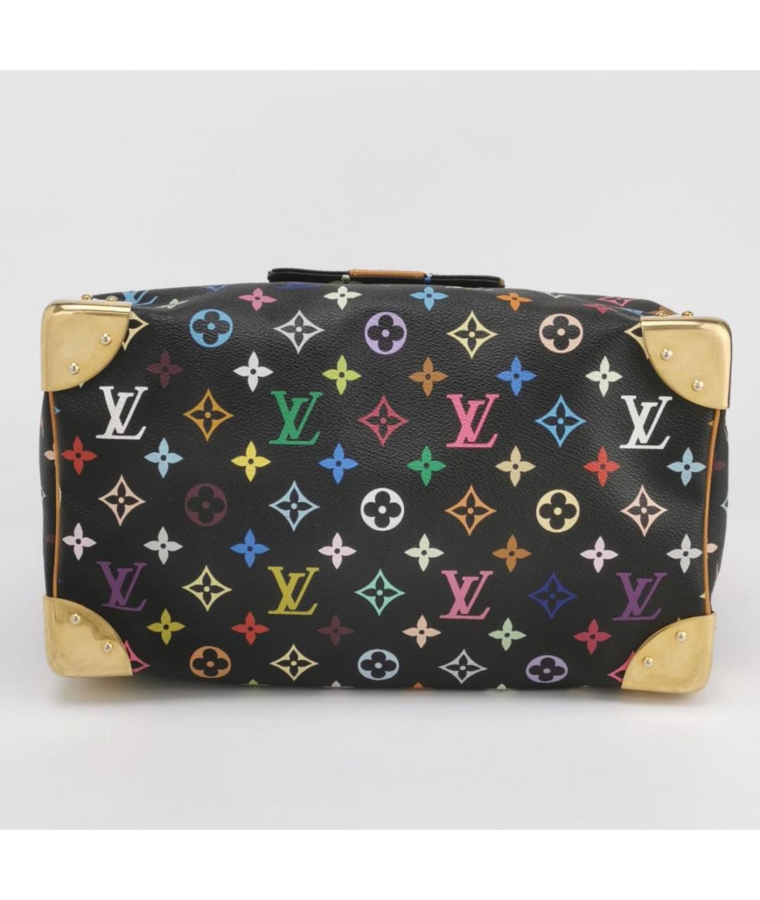 LOUIS VUITTON Черная кожаная сумка с короткими ручками, фото 5