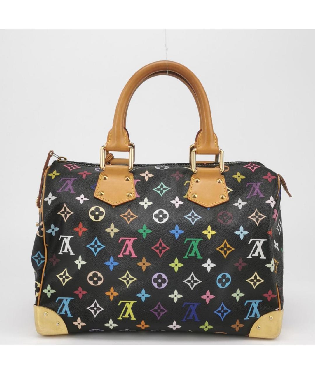LOUIS VUITTON Черная кожаная сумка с короткими ручками, фото 4