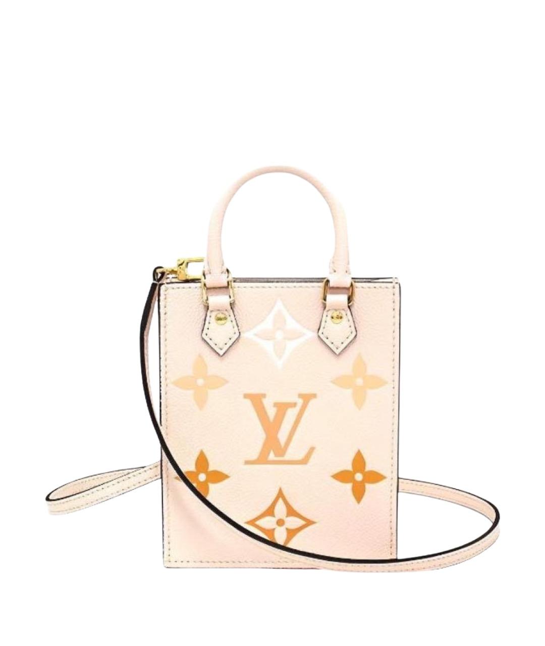 LOUIS VUITTON Бежевая кожаная сумка тоут, фото 1