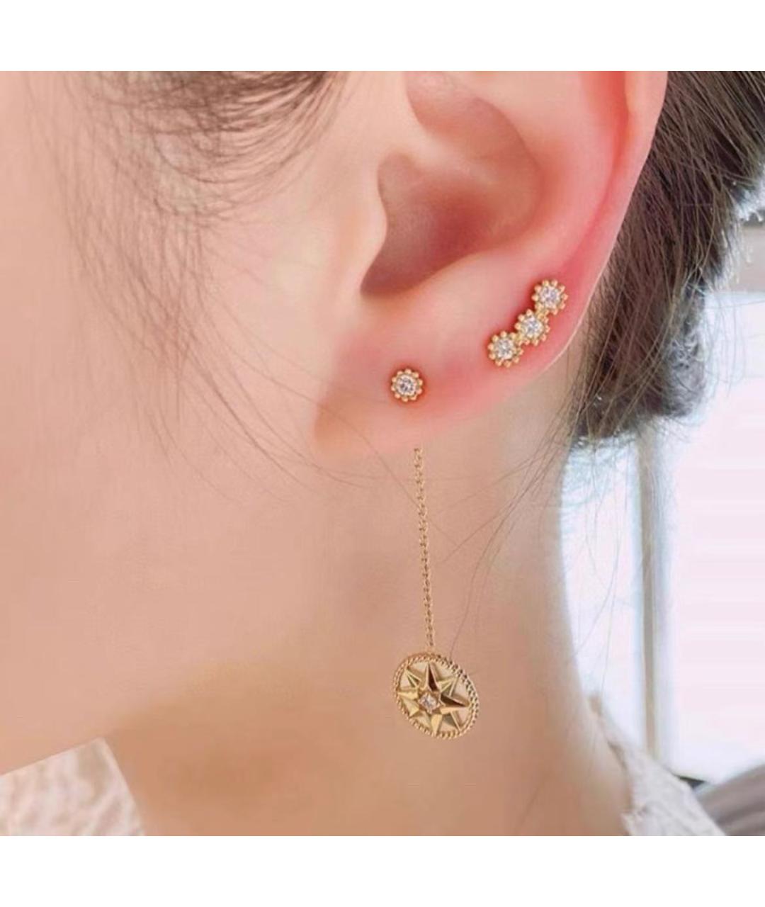 CHRISTIAN DIOR Золотые серьги из розового золота, фото 5