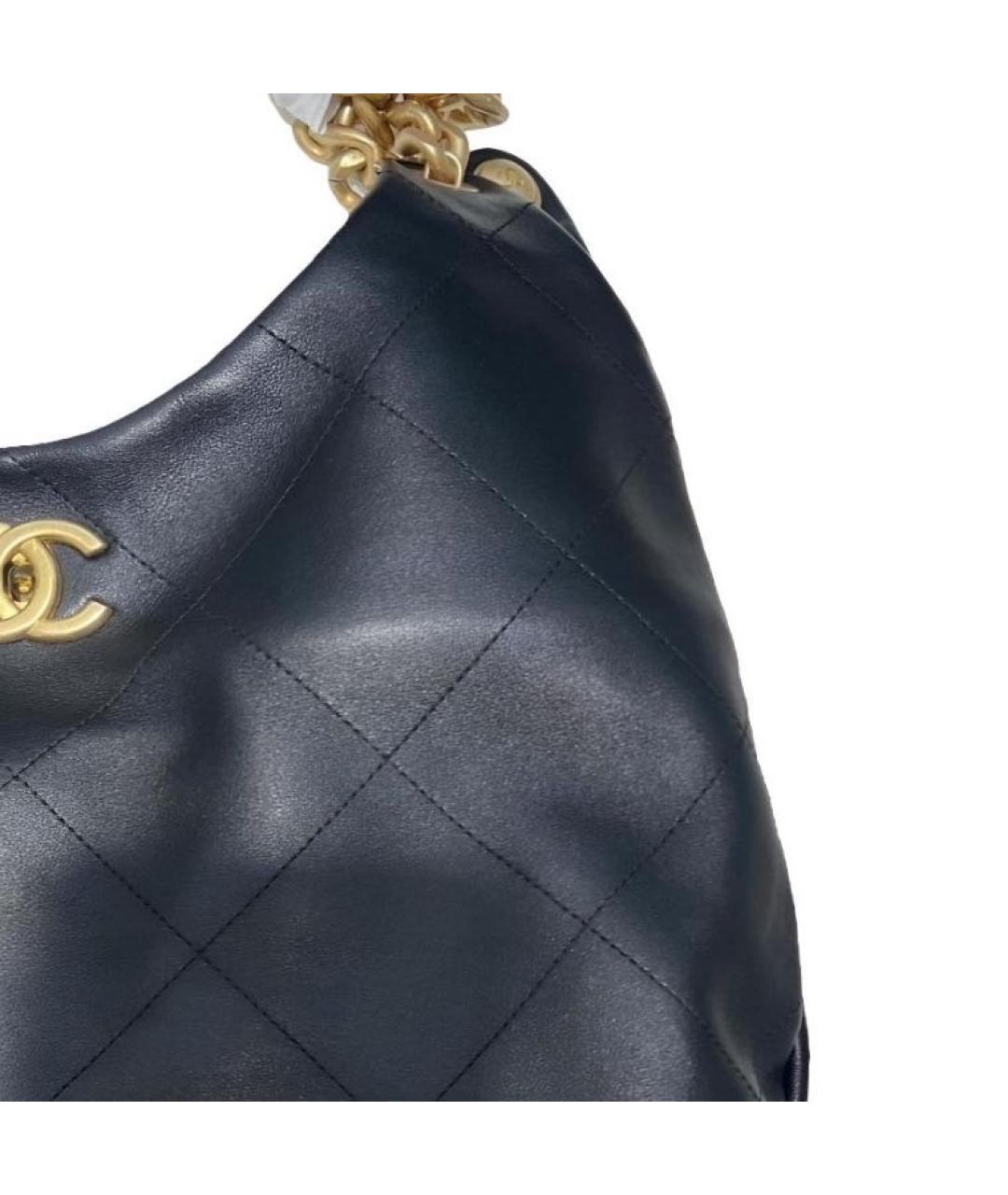 CHANEL Черная кожаная сумка через плечо, фото 4