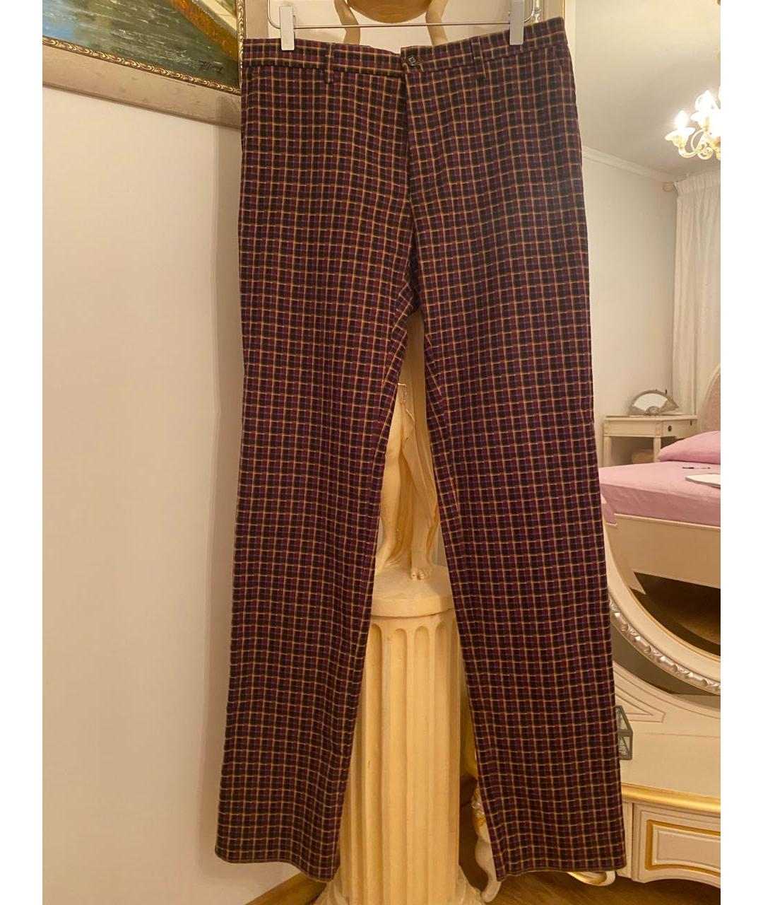 ETRO Мульти велюровые брюки чинос, фото 9