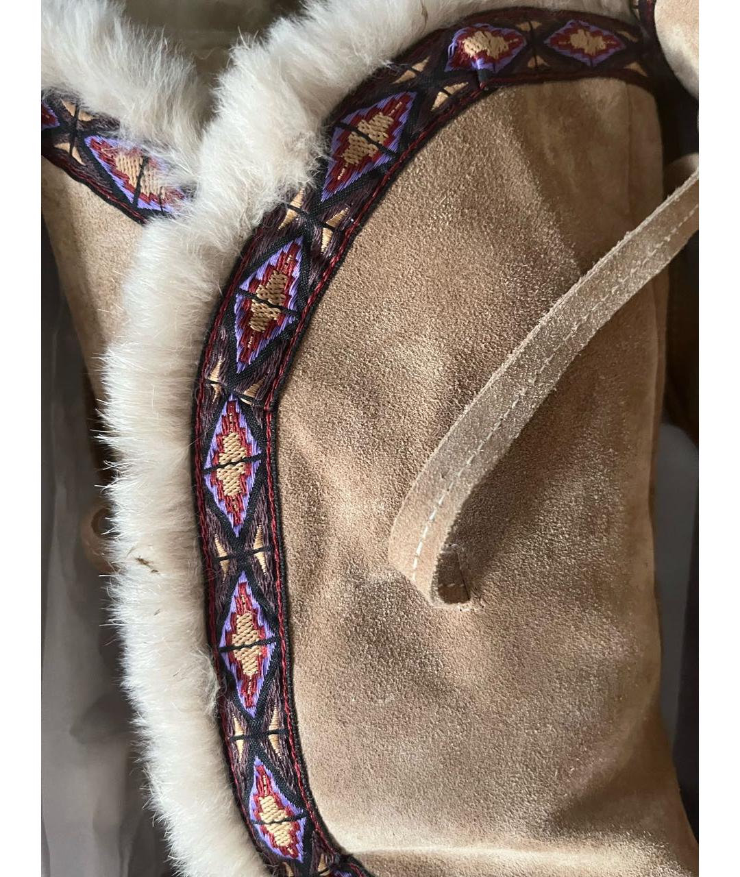 JIMMY CHOO Бежевые замшевые сапоги, фото 6