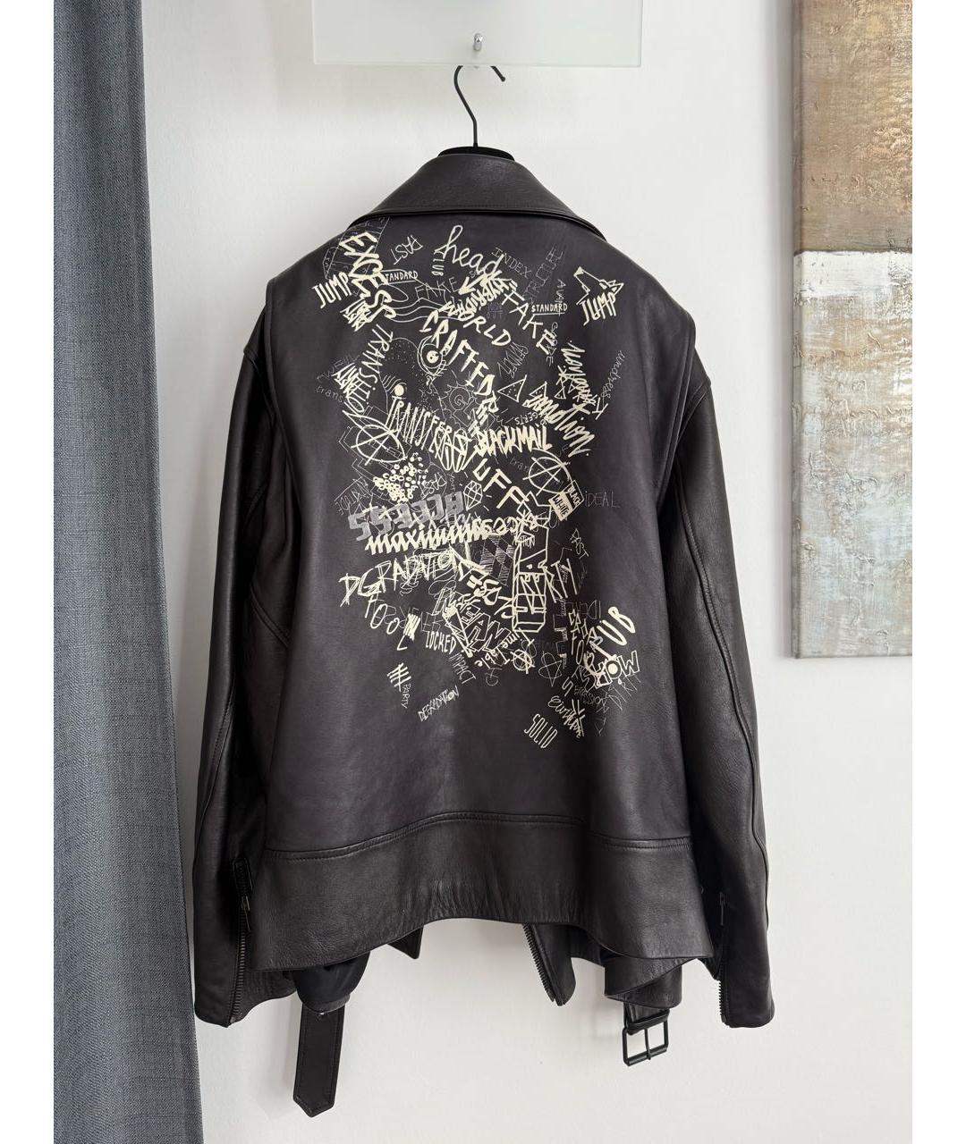 MAISON MARGIELA Черная кожаная куртка, фото 2