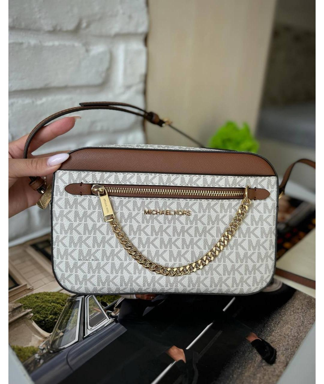 MICHAEL KORS Бежевая сумка через плечо, фото 5